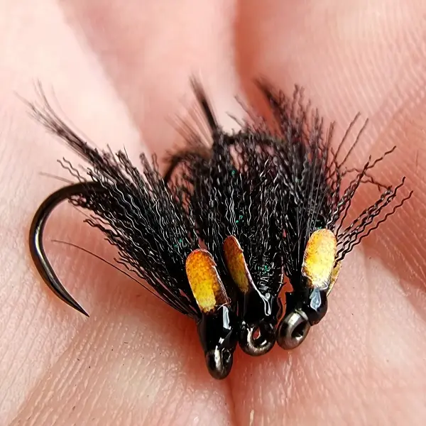 Mosche Da Pesca Diawl Bach Organza Red Holo, Varie Misure - Kindale Fly Fishing - Foto 4